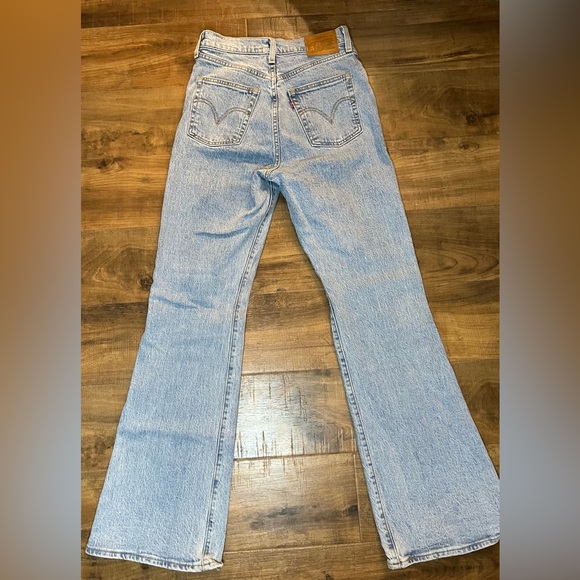 Levi’s rib cage flare light wash jeans